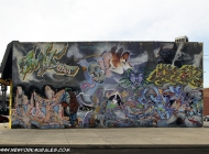 Painted wall with a boy