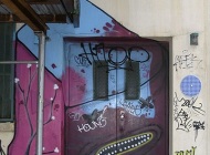 A painted door